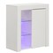 Basicwise Office or Living Room Side Storage Cabinet With LED, White QI003951.WT - alternate 1